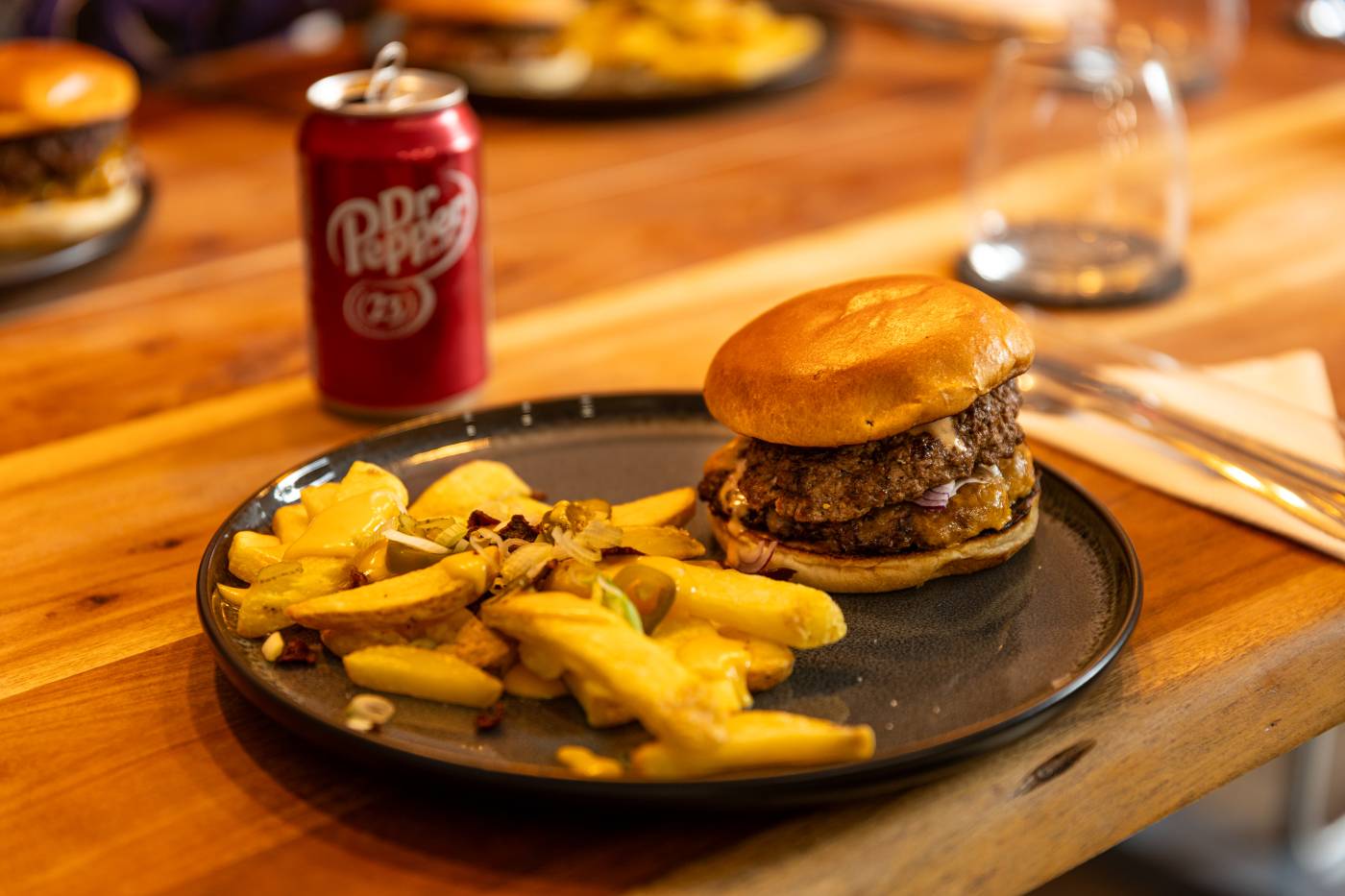 Double Smash Style Cheeseburger