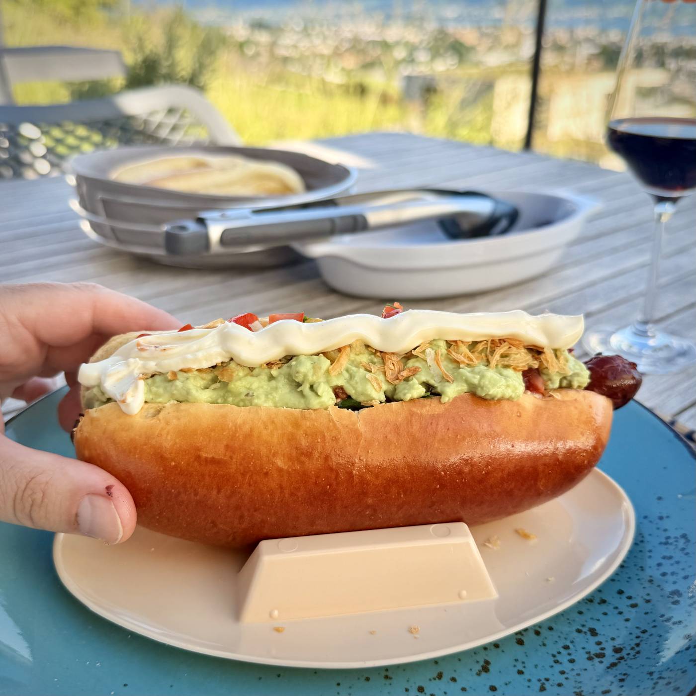 Hot Dog Chileno Style