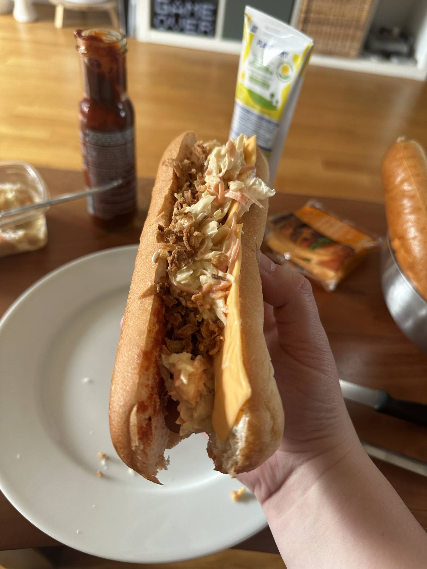 Coleslaw und Röstzwiebla
