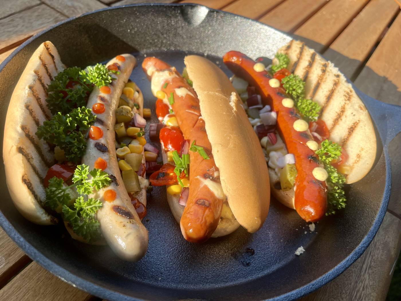 Hotdog-Highlight in der Pfanne
