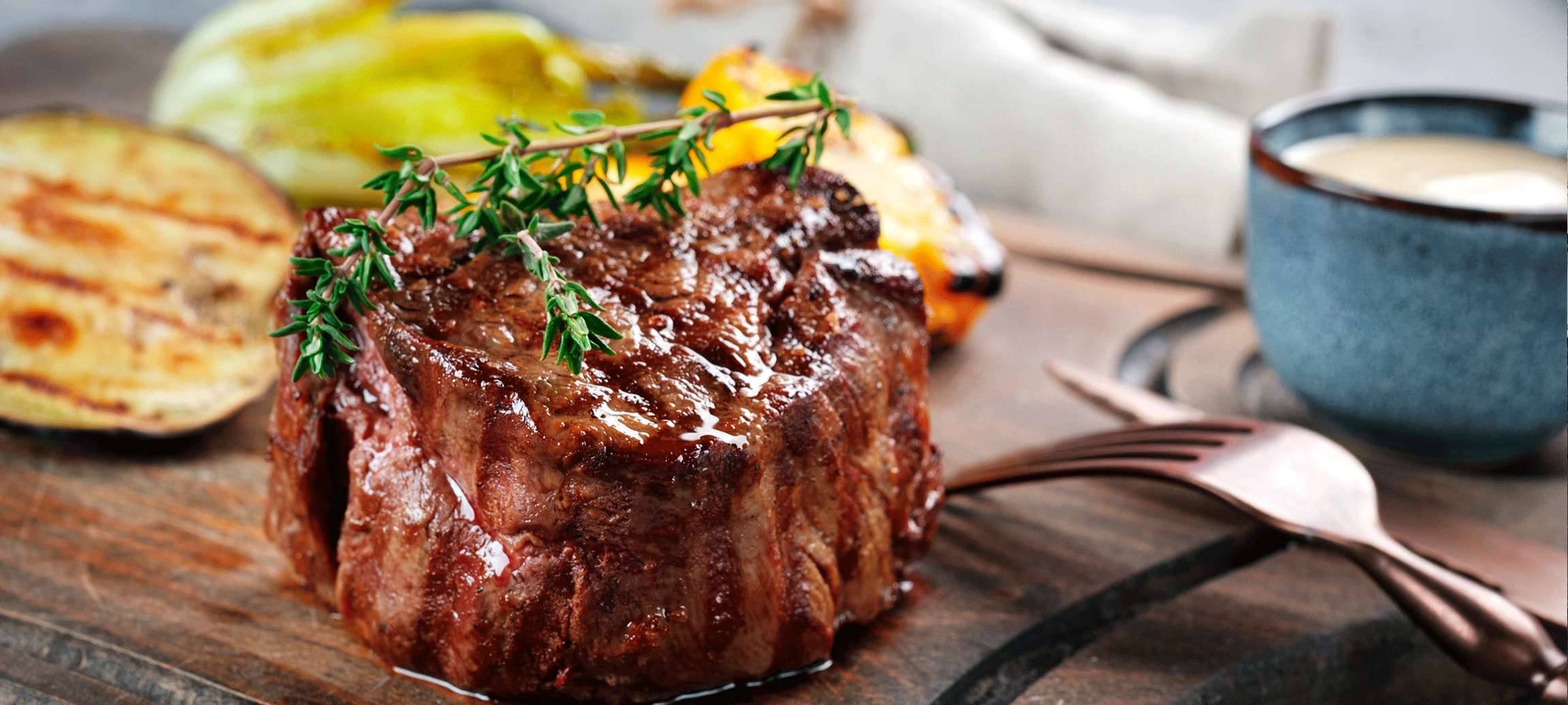 Filet de boeuf mariné au thé vert