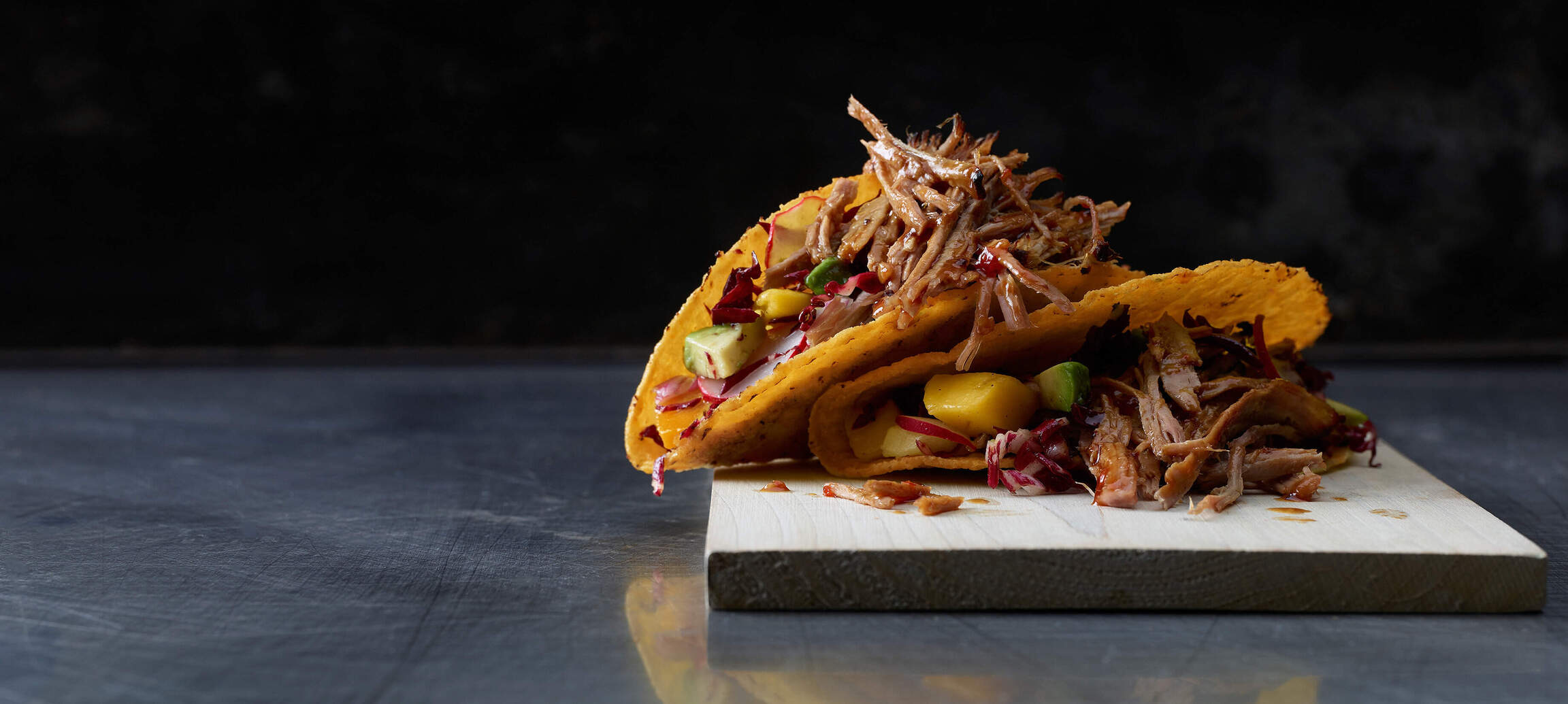 Tacos de bœuf effiloché avec marinade au soja et au piment