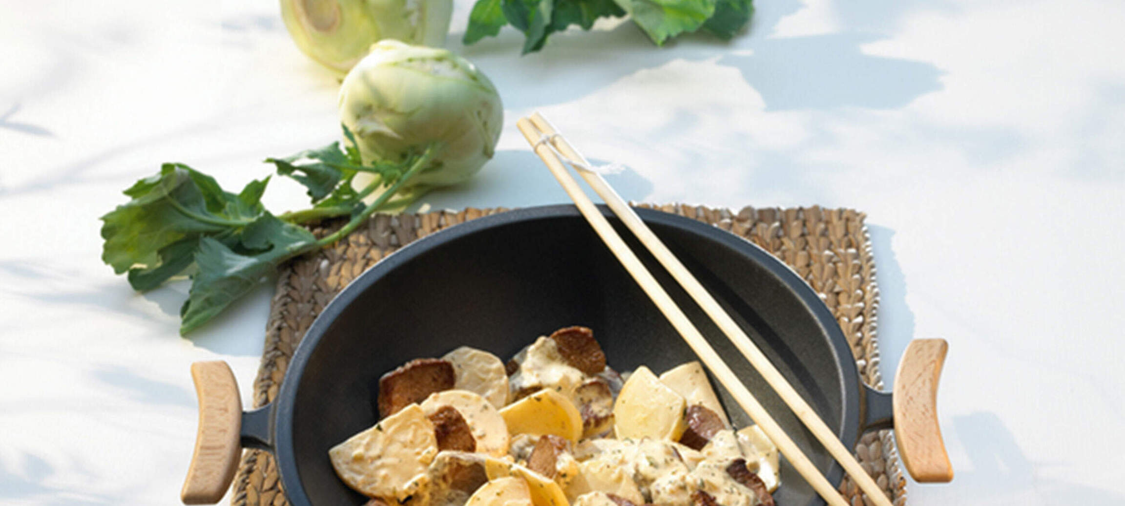 Lammgeschnetzeltes mit Kohlrabi