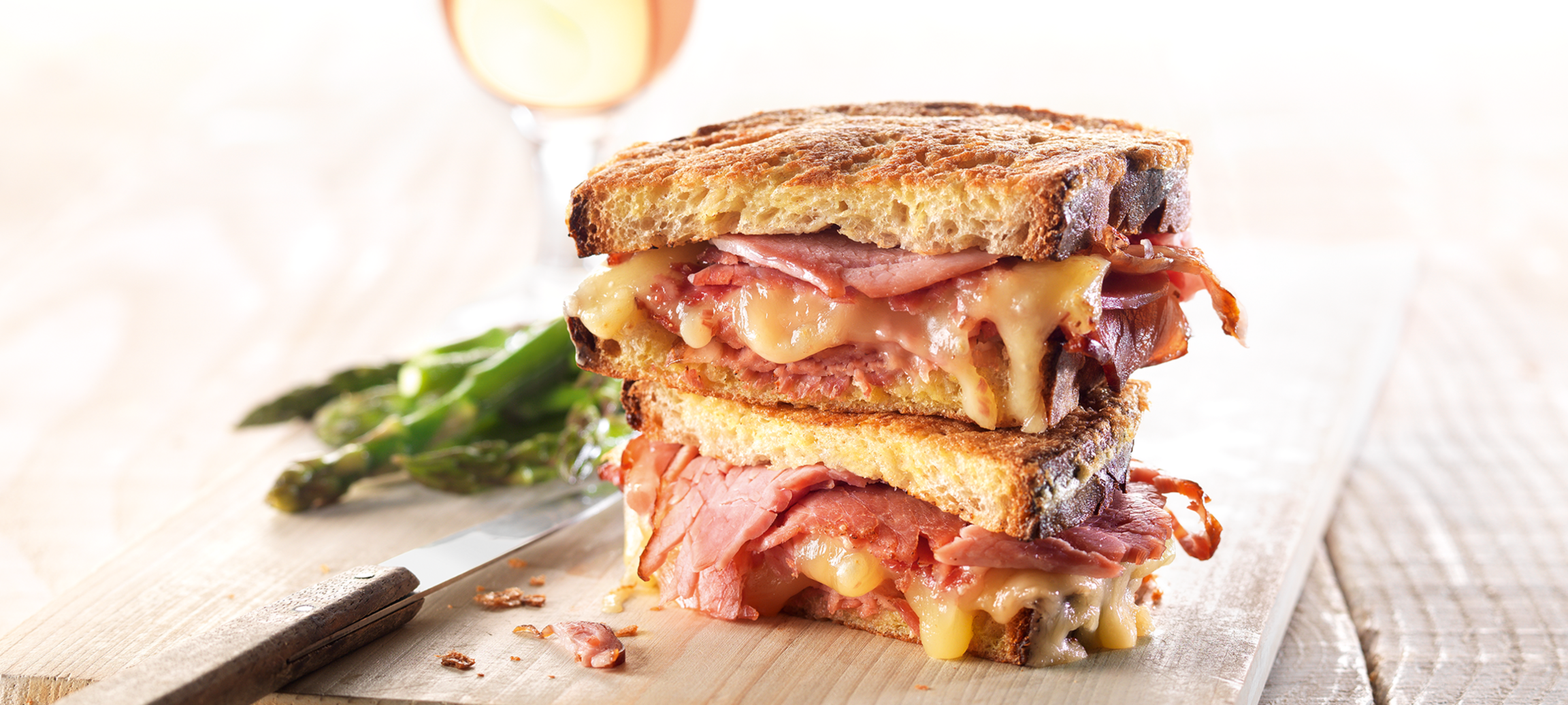 Hot Ham & Cheese Sandwich