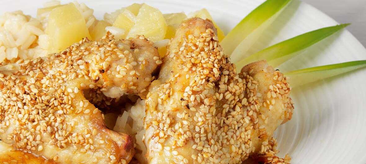Ailes de poulet en cro&ucirc;te de sésame