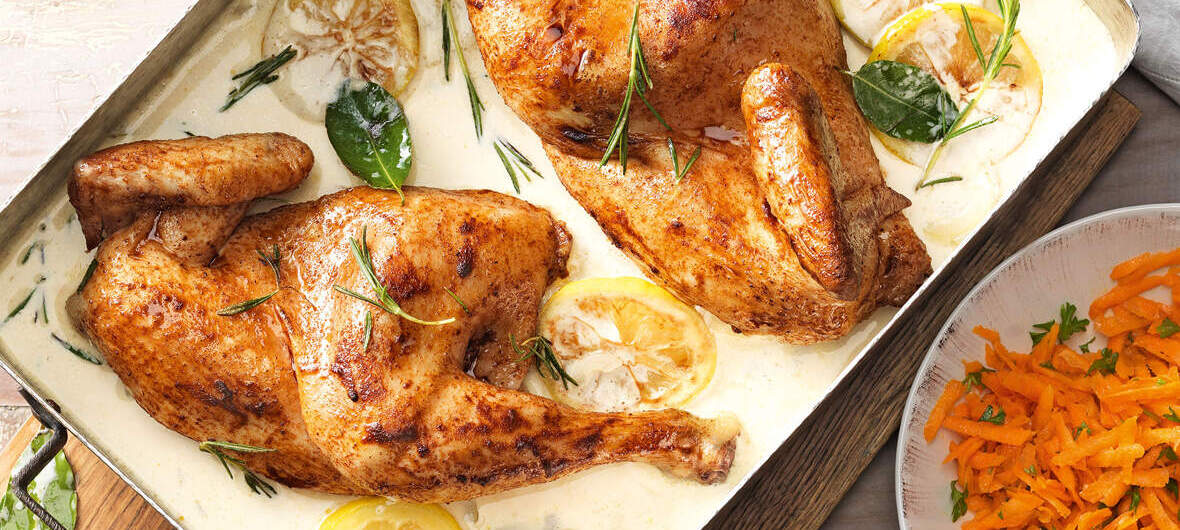 Poulet in Zitronen-Rahmsauce